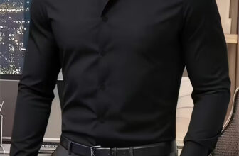 Solid Color Men’s High-end Shirt, Simple Commuter Long-sleeved Top for Spring and Autumn, Suitable for Both Inner and Outer Wear