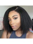 Ready To Wear Kinky Straight Bob Short Yaki Straight Human Hair Wig