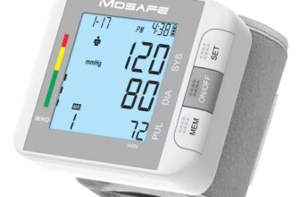 Wrist Blood Pressure Monitor – Automatic BP Machine with Voice Broadcast, Dual User Mode, 198 Memory, Large 2.3″ Display, One-Touch Operation Reading, USB or Battery Powered (not rechargeable), Adjustable Cuff, Portable and Travel-Friendly