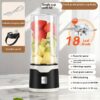 Multifunctional Rechargeable Electric USB Juicer Cup Double Cup Handheld Mixer Cup 500 ML Blending Juice Cup Outdoor