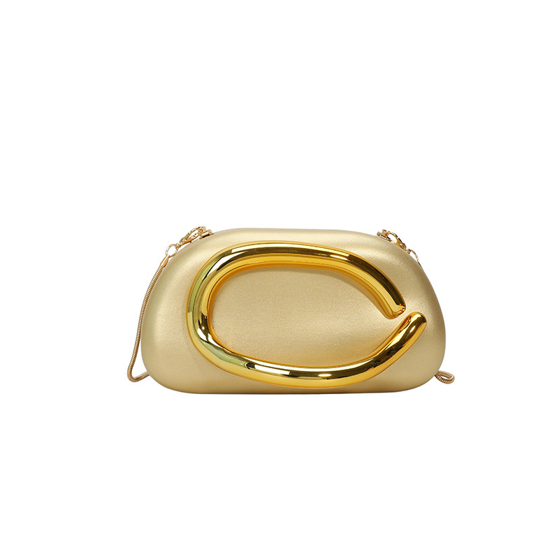 Small Bag Vintage Hardware Metal Handle Chain Crossbody Backpack - Image 7