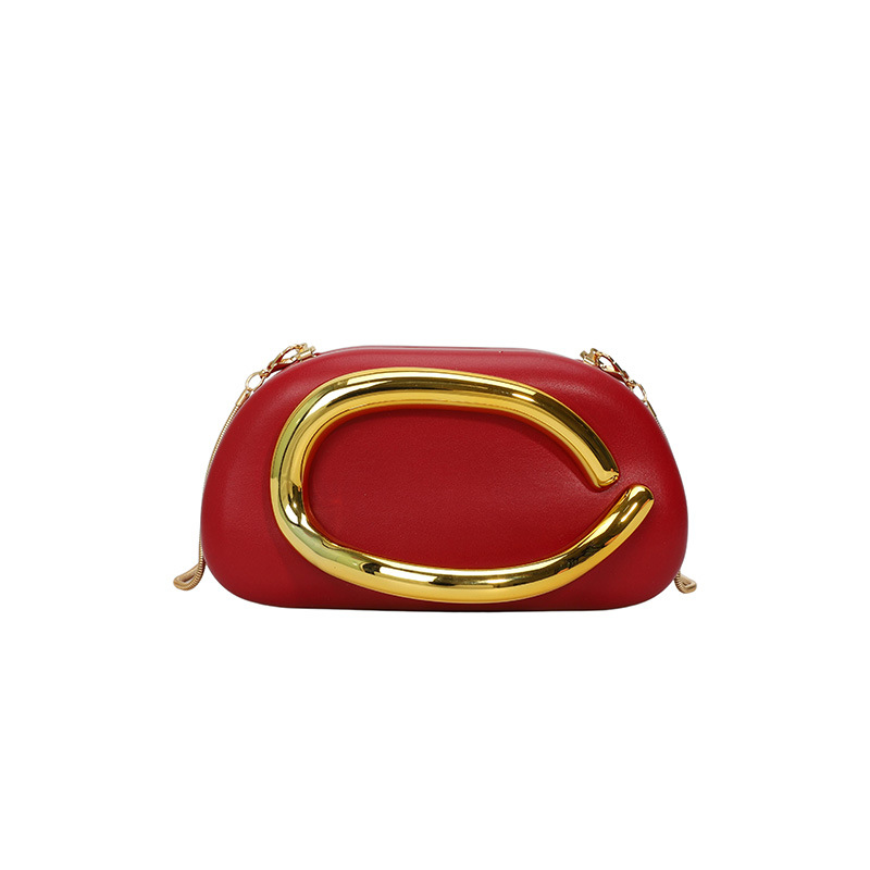 Small Bag Vintage Hardware Metal Handle Chain Crossbody Backpack - Image 5