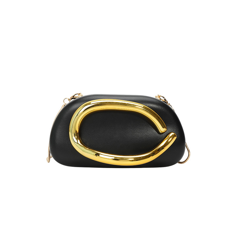 Small Bag Vintage Hardware Metal Handle Chain Crossbody Backpack