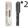 New 2 In 1 Hair Straightener Hot Comb Negative Ion Curling Tong Dual-purpose Electric Hair Brush