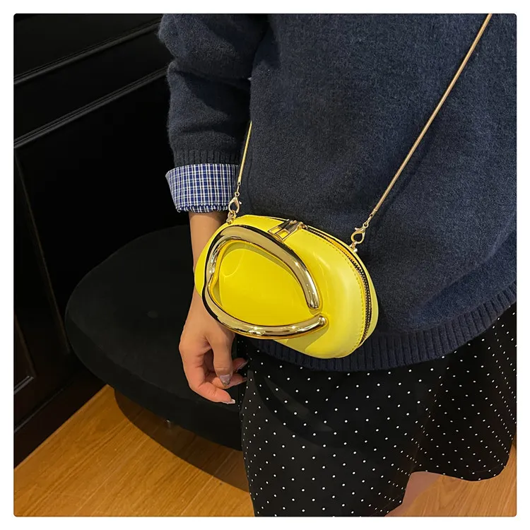Small Bag Vintage Hardware Metal Handle Chain Crossbody Backpack - Image 8