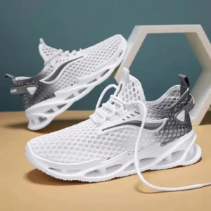 Men and Women Lace-up Sneakers Mesh Sports Shoes Fashion Hollow-sole Low Top Running Shoes