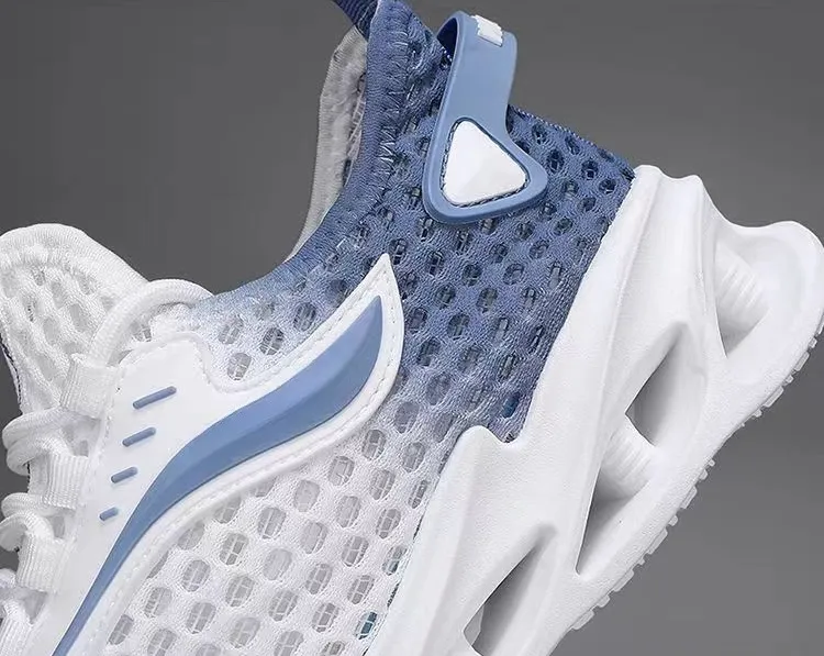 Men and Women Lace-up Sneakers Mesh Sports Shoes Fashion Hollow-sole Low Top Running Shoes - Image 7