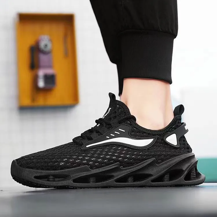 Men and Women Lace-up Sneakers Mesh Sports Shoes Fashion Hollow-sole Low Top Running Shoes - Image 5
