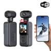 Panoramic Sports Camera Handheld DV Outdoor HD 4K Dual Lens Cycling Recorder Camera