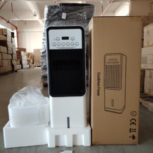 Dual-Use Mobile Air Conditioning Fan for Office and Home Use, Vertical Floor-Standing Heater, Warm Air Blower with Ice, Remote Control, Water-Cooled
