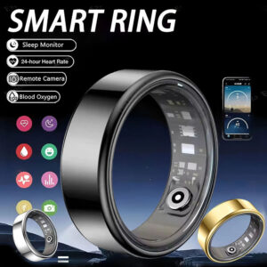 Waterproof Smart Tracking Fitness Ring, Fashionable Accessory for Men and Women, Heart Rate and Blood Oxygen Monitoring, Multi-Mode Sports Ring