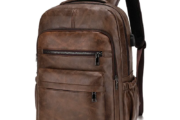 Laptop Backpack for Men and Women,Vegan Leather Backpack.