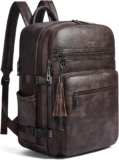Laptop Backpack for Men and Women,Vegan Leather Backpack.