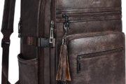 Laptop Backpack for Men and Women,Vegan Leather Backpack.